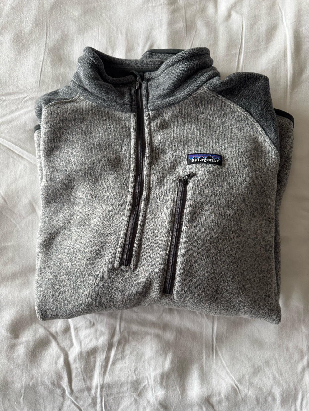 Patagonia Men’s Gray Heather Full-Zip Fleece Pullover